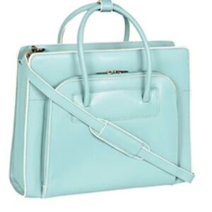 McKlein Structured Leather Tote Bag in RARE TEAL